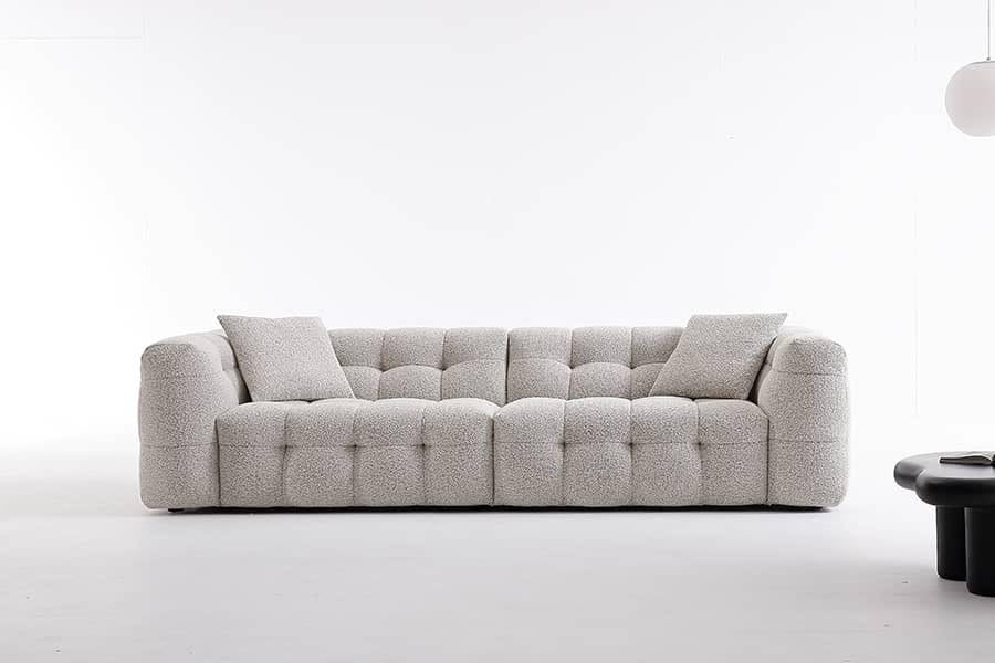 Sofa Bubble Mixed White Bouclé 210