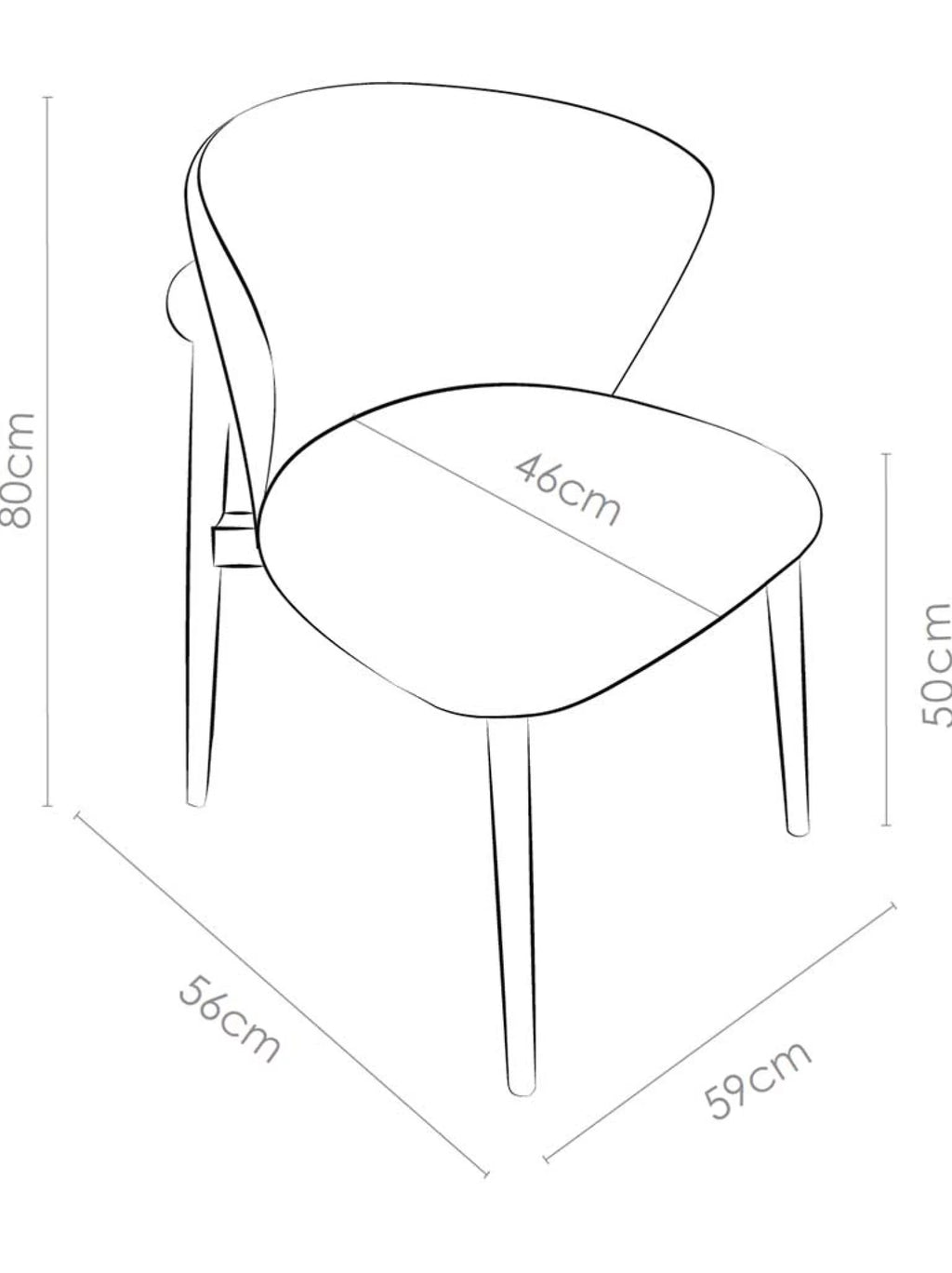 Houten eetkamerstoel harmony - ascot pearl -walnoot