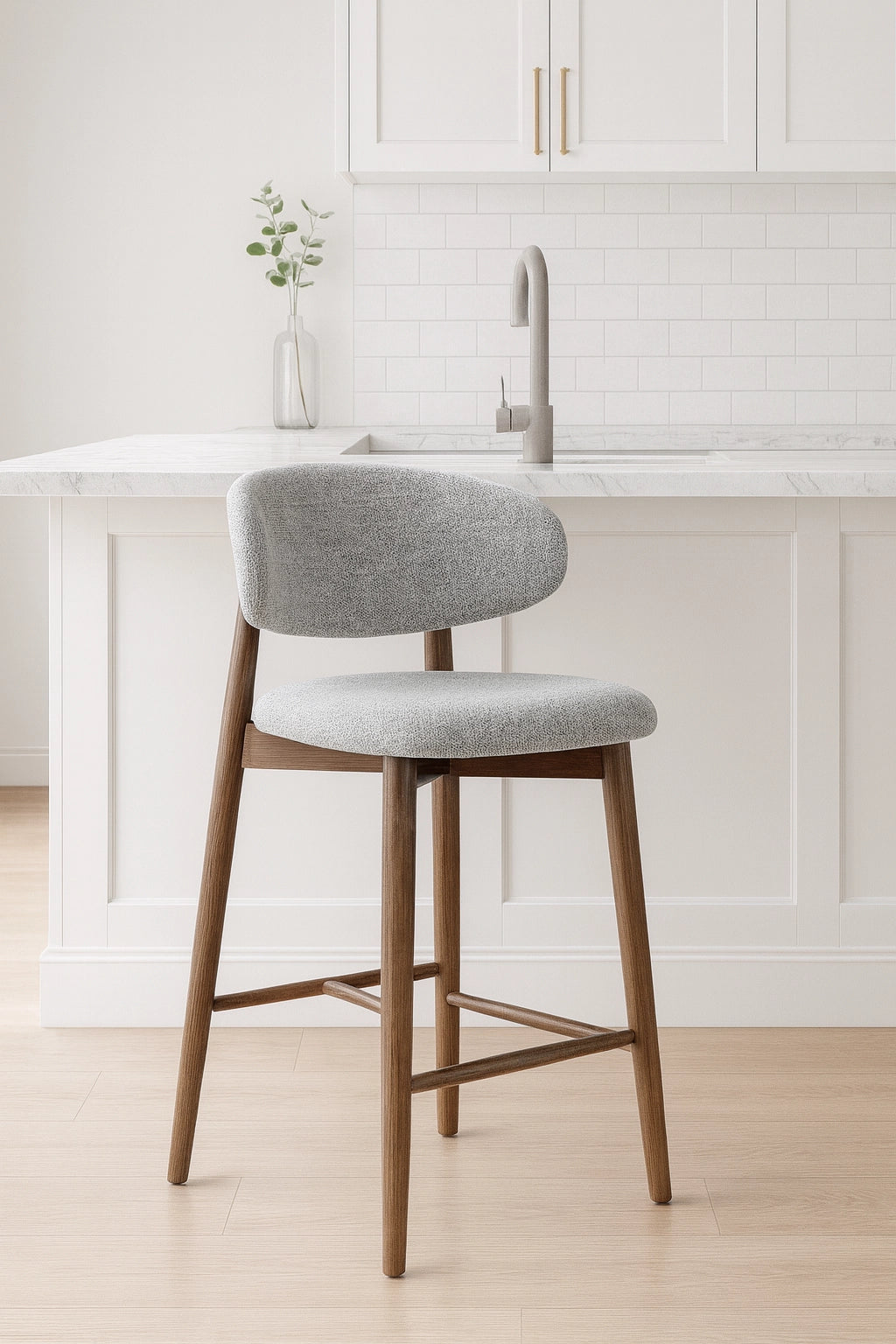 Houten barstoel woody walnoot