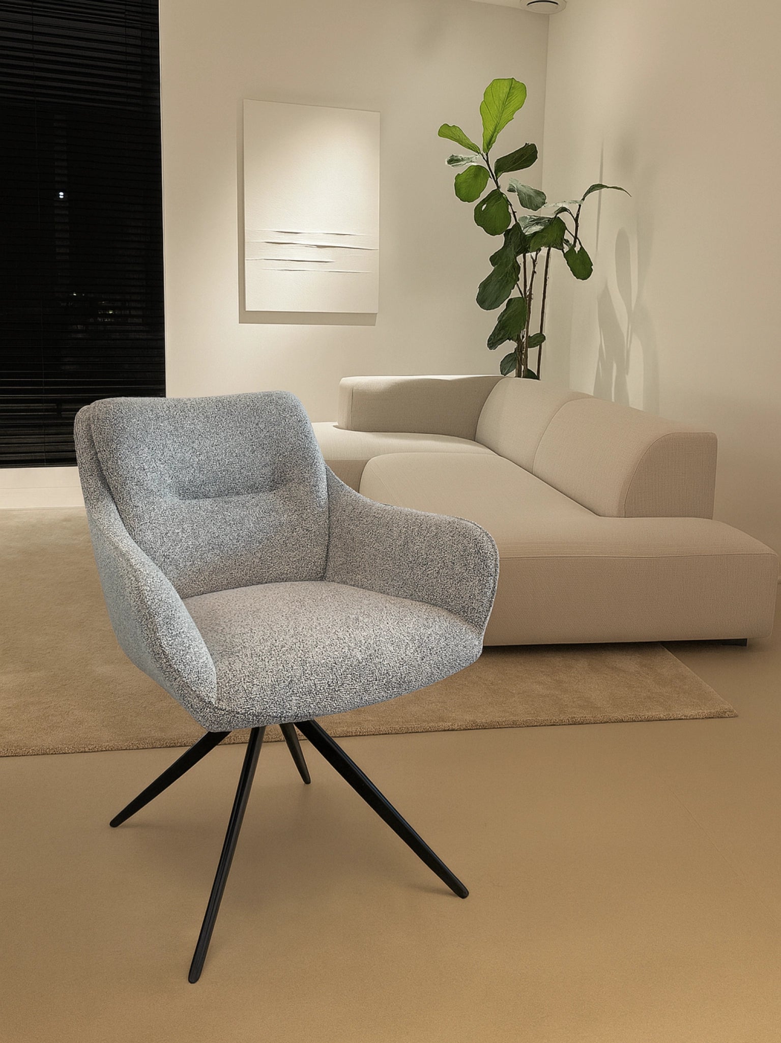 Luxe eetkamerstoel lena grey boulce nu - 50%