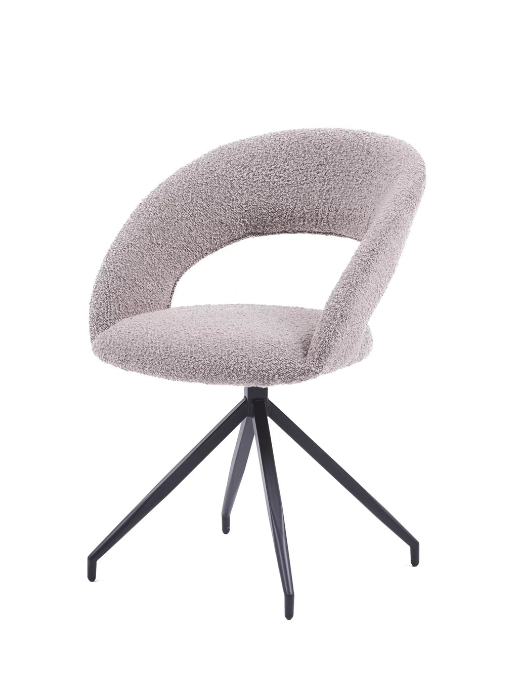 Yara eetkamerstoel bouclé toffee