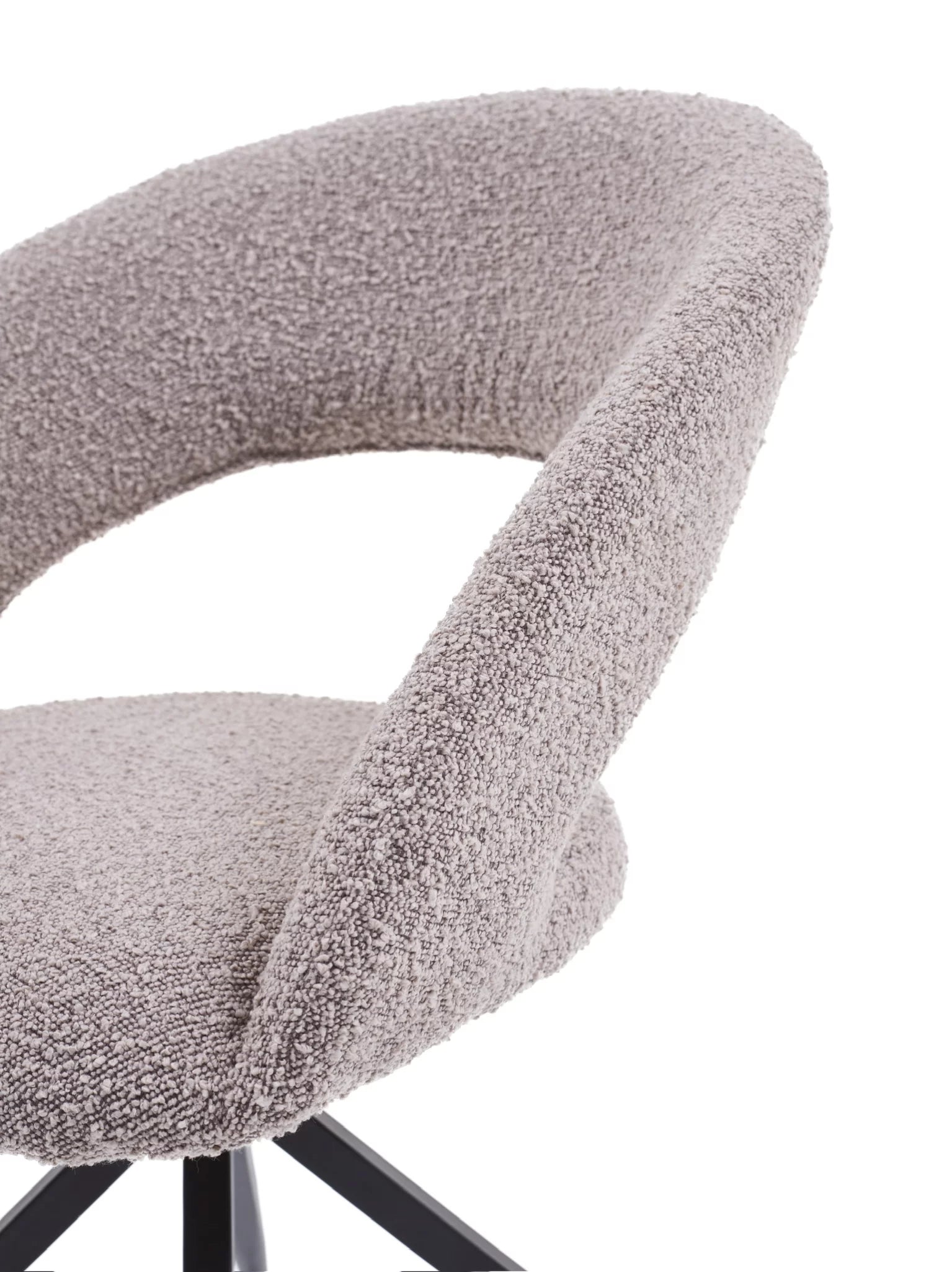 Yara eetkamerstoel bouclé toffee