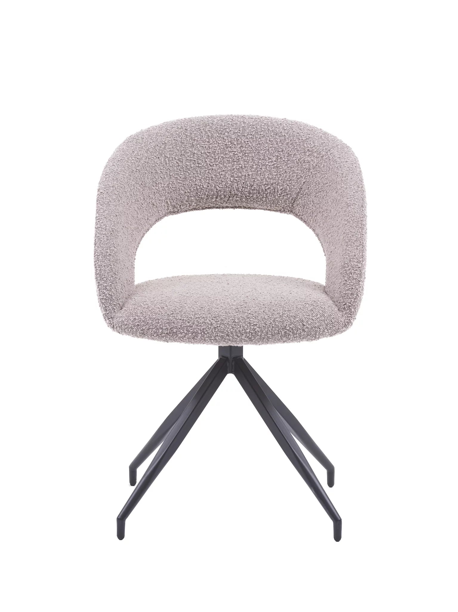 Yara eetkamerstoel bouclé toffee