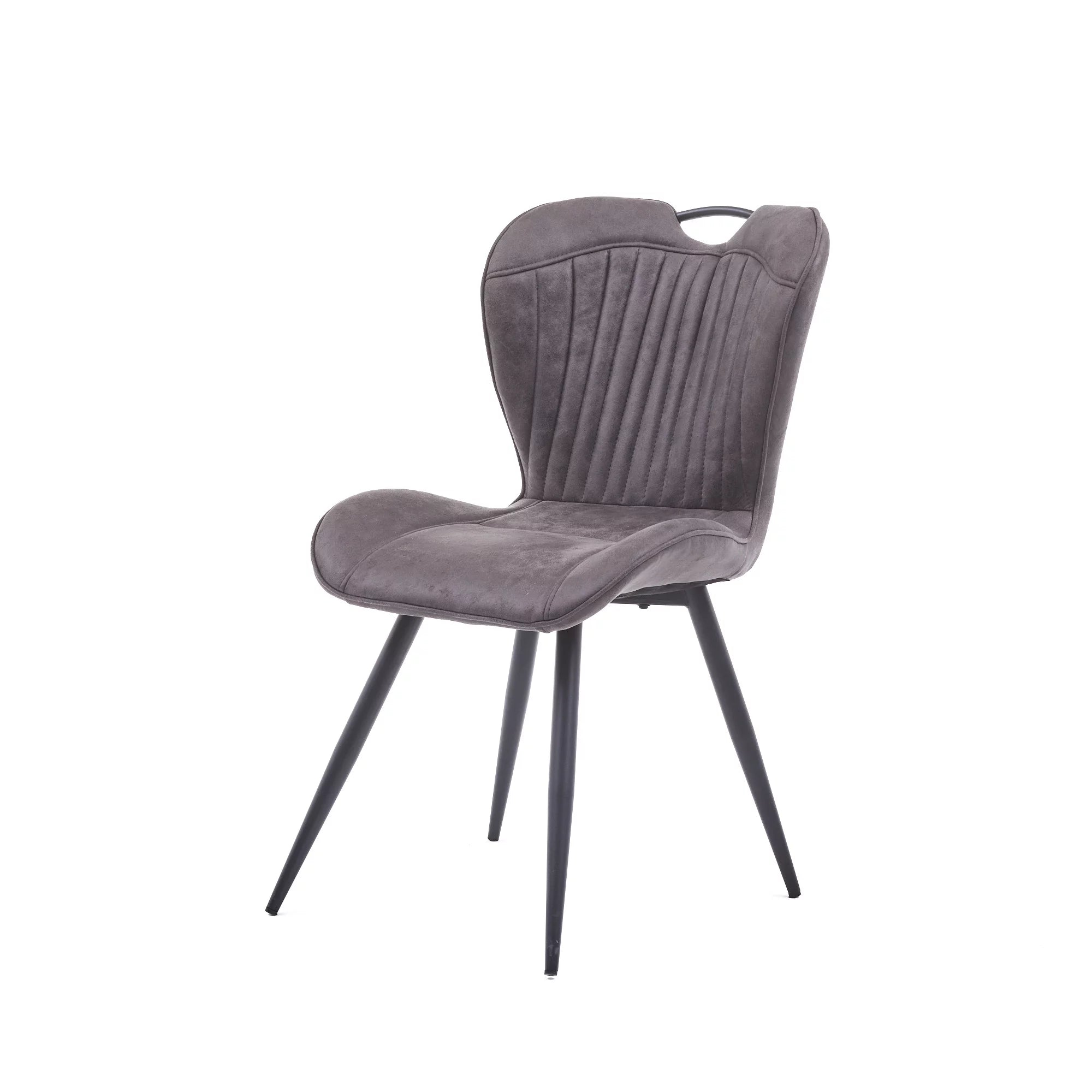 Eetkamerstoel marie microfiber antraciet in outlet