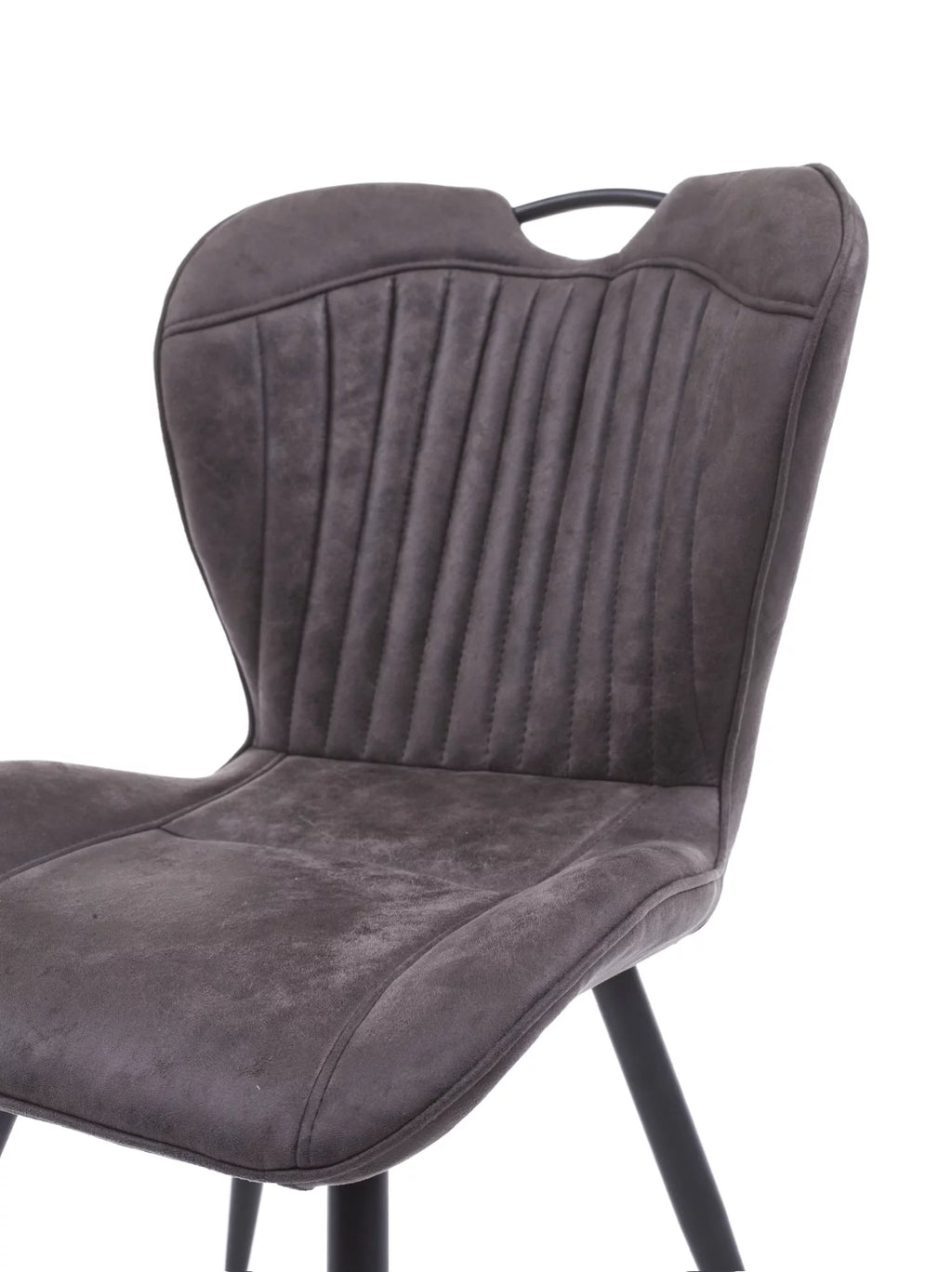 Eetkamerstoel marie microfiber antraciet in outlet