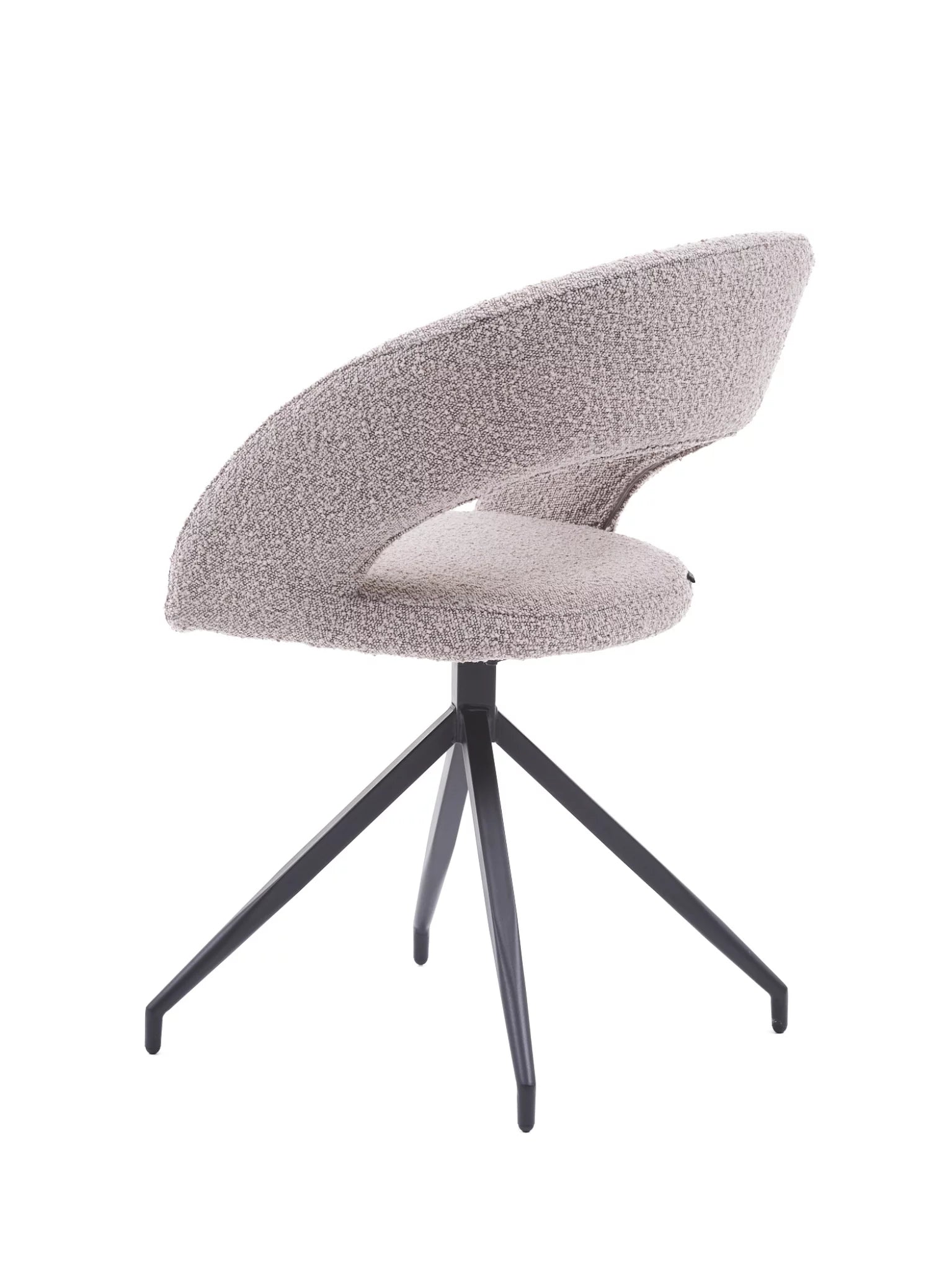 Yara eetkamerstoel bouclé toffee