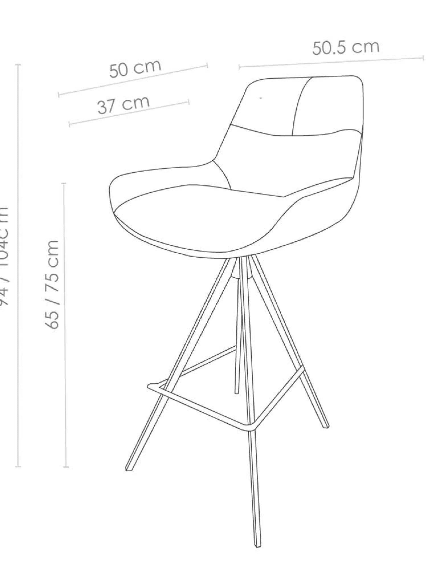 Barstoel bari beige san remo 101 zithoogte 65