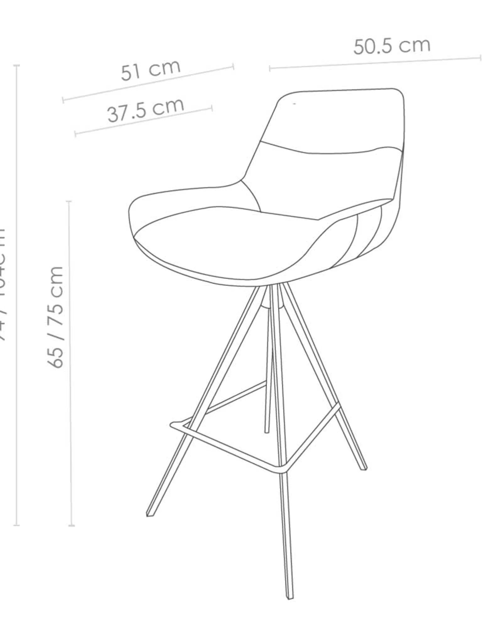 Barstoel ferrara zh 65