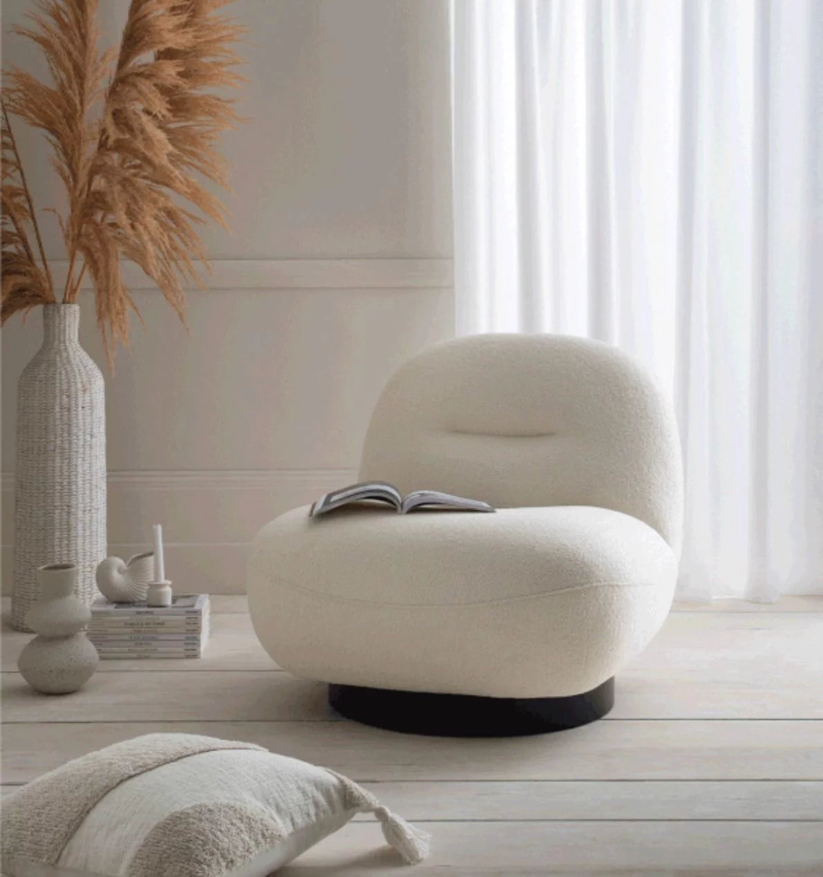 Cloudy fauteuil pearl
