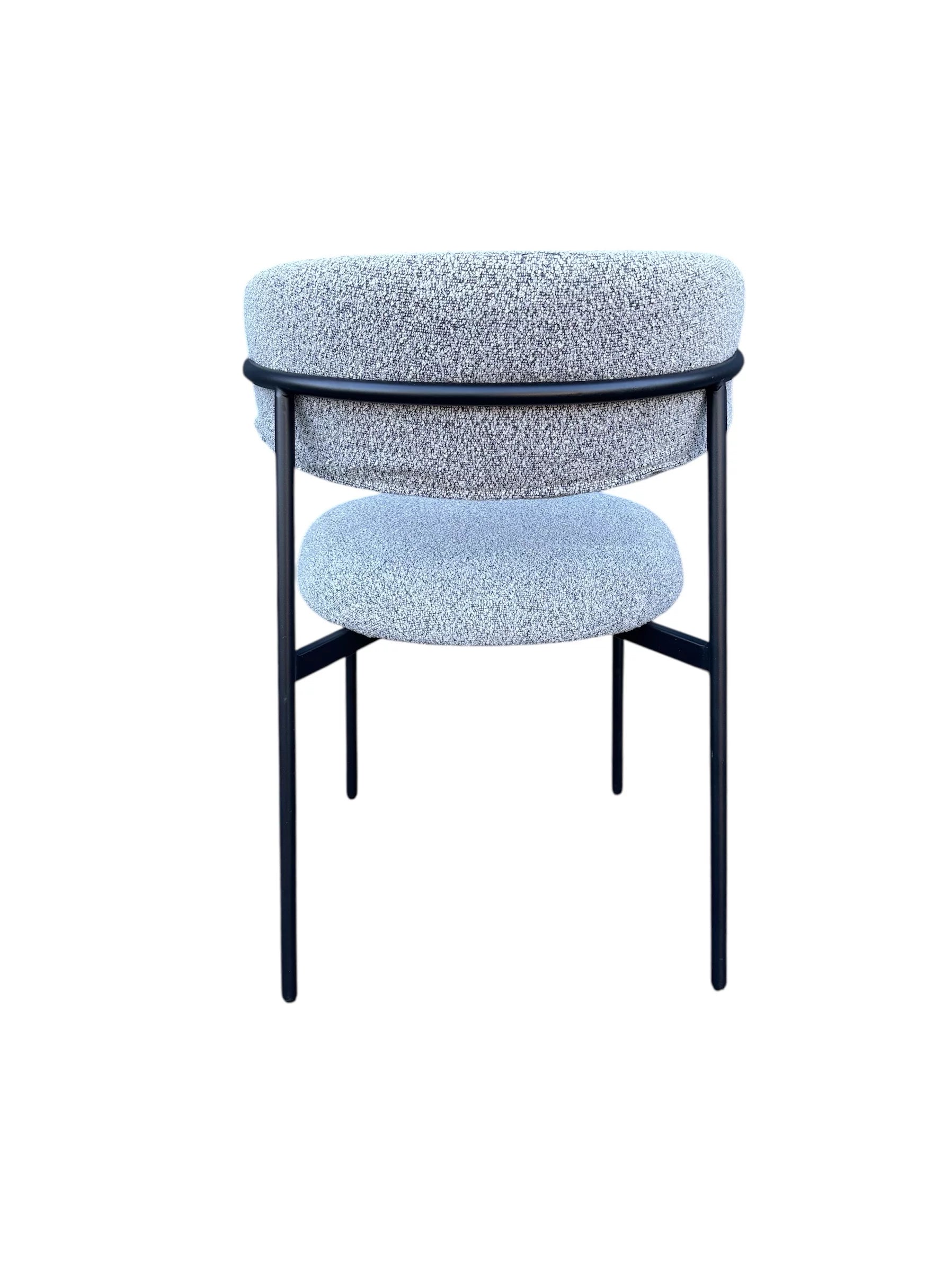 Tina stoel grijs boucle