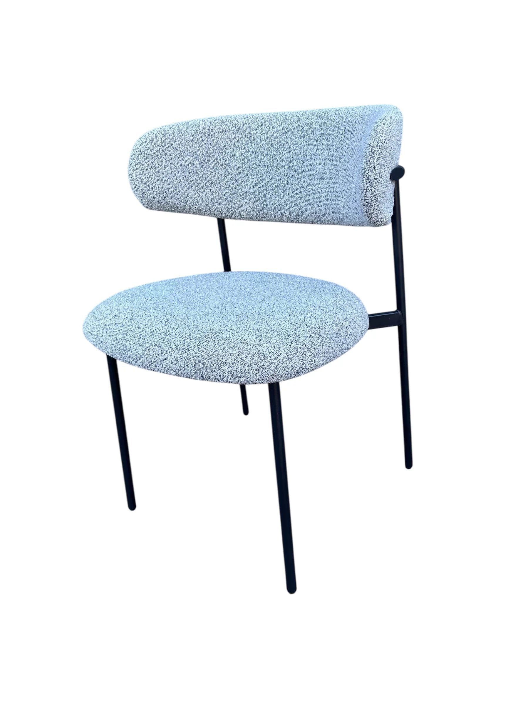 Tina stoel grijs boucle