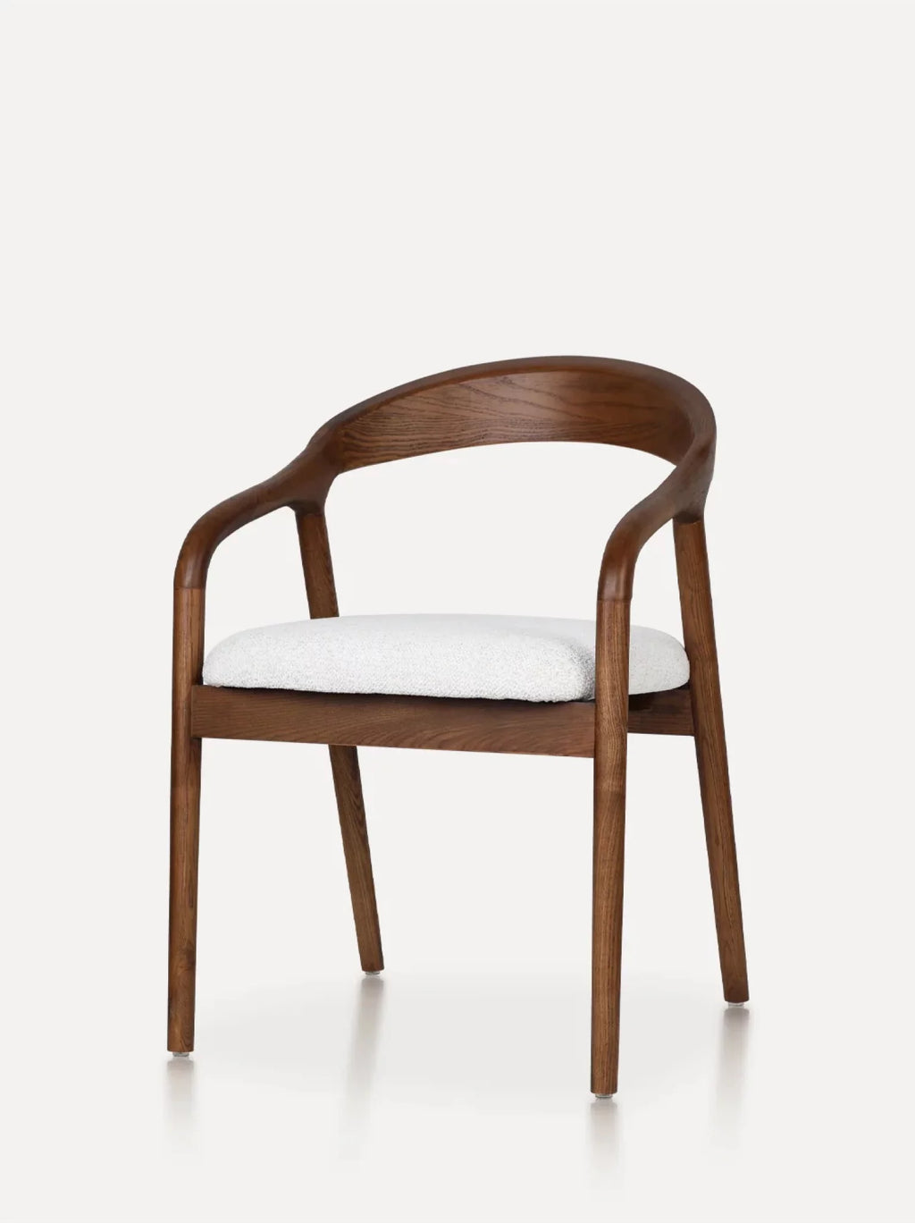 Carlo houten stoel walnoot / beige