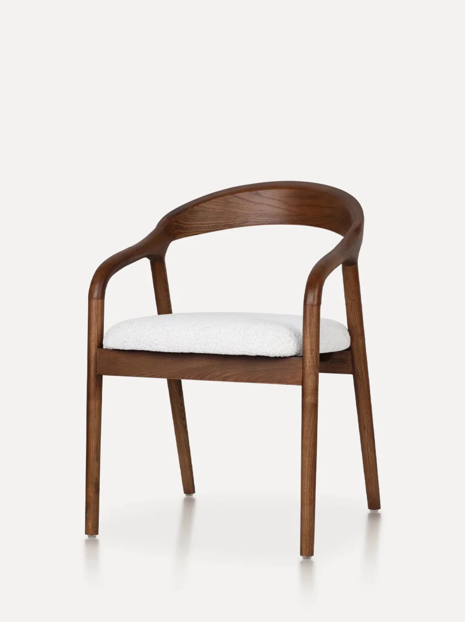 Carlo houten stoel walnoot / beige