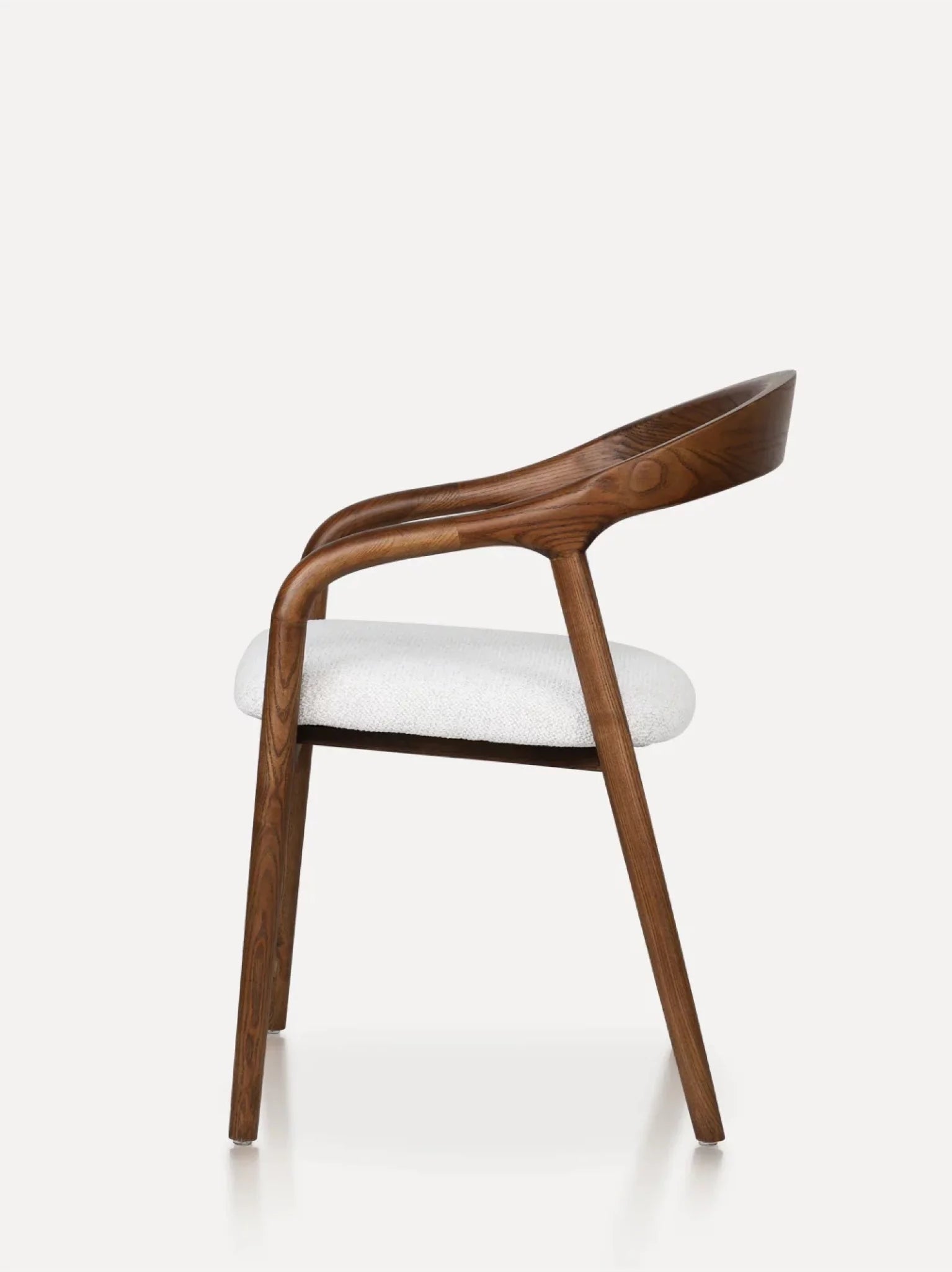 Carlo houten stoel walnoot / beige