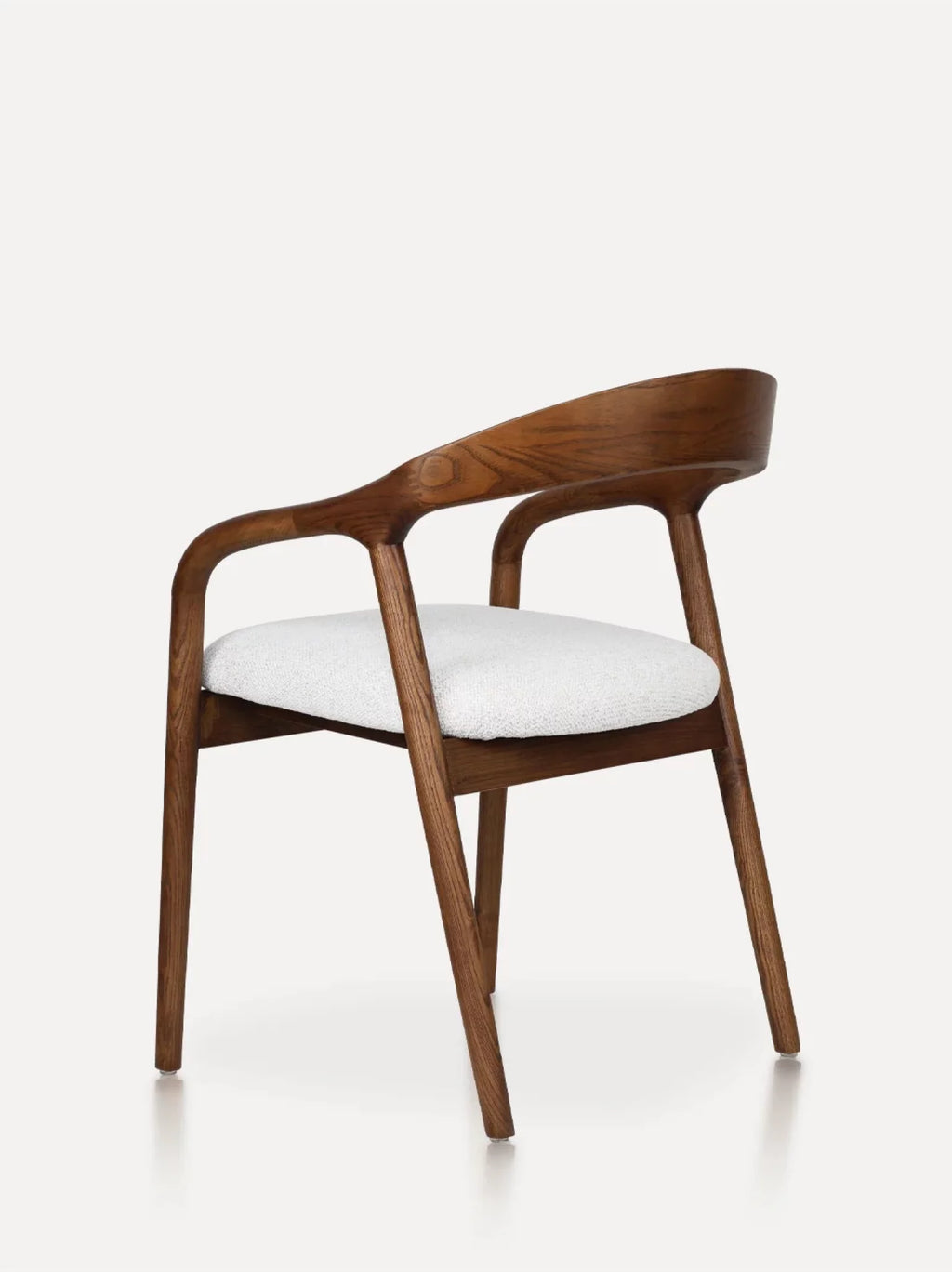 Carlo houten stoel walnoot / beige