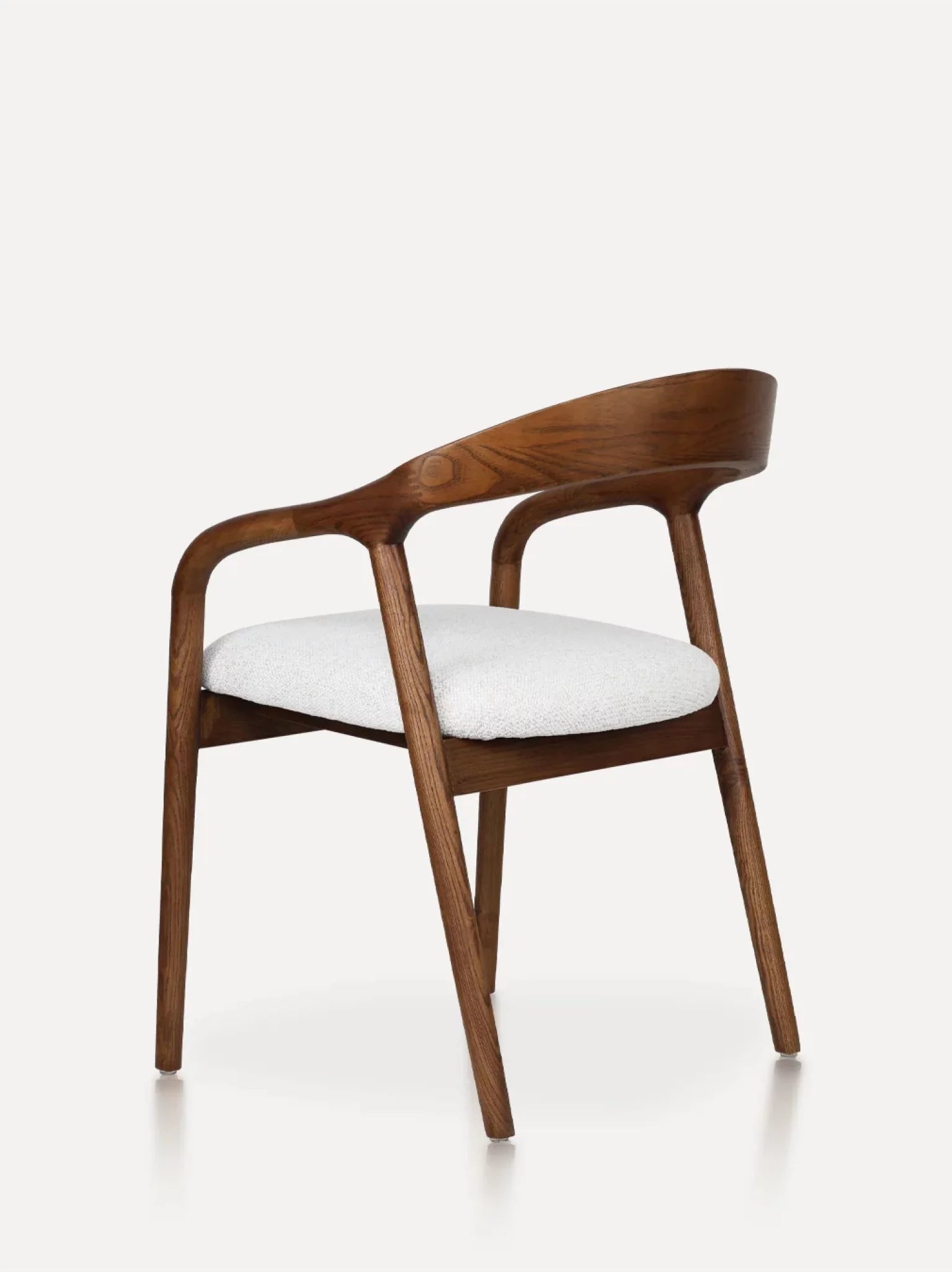 Carlo houten stoel walnoot / beige