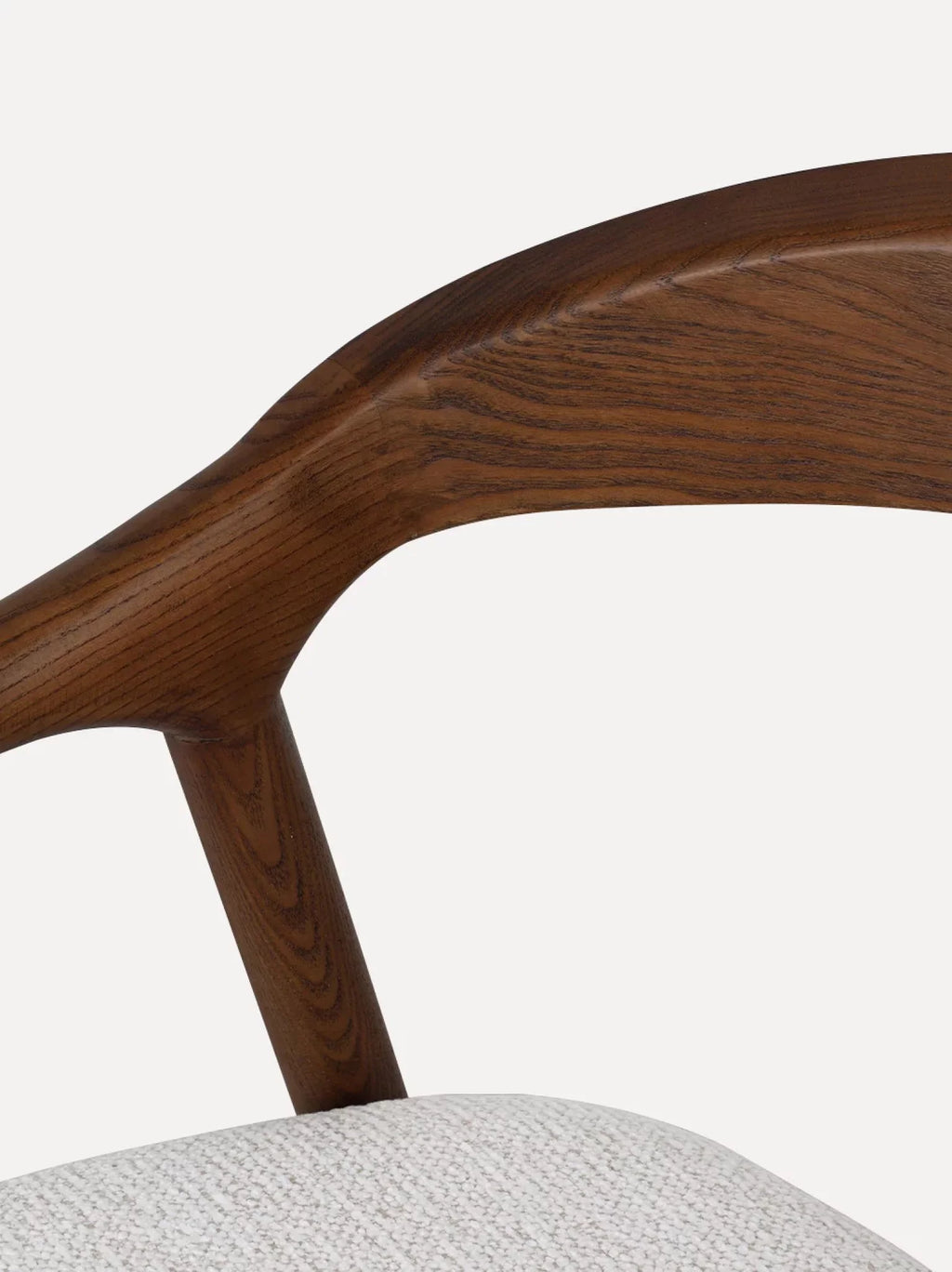 Carlo houten stoel walnoot / beige