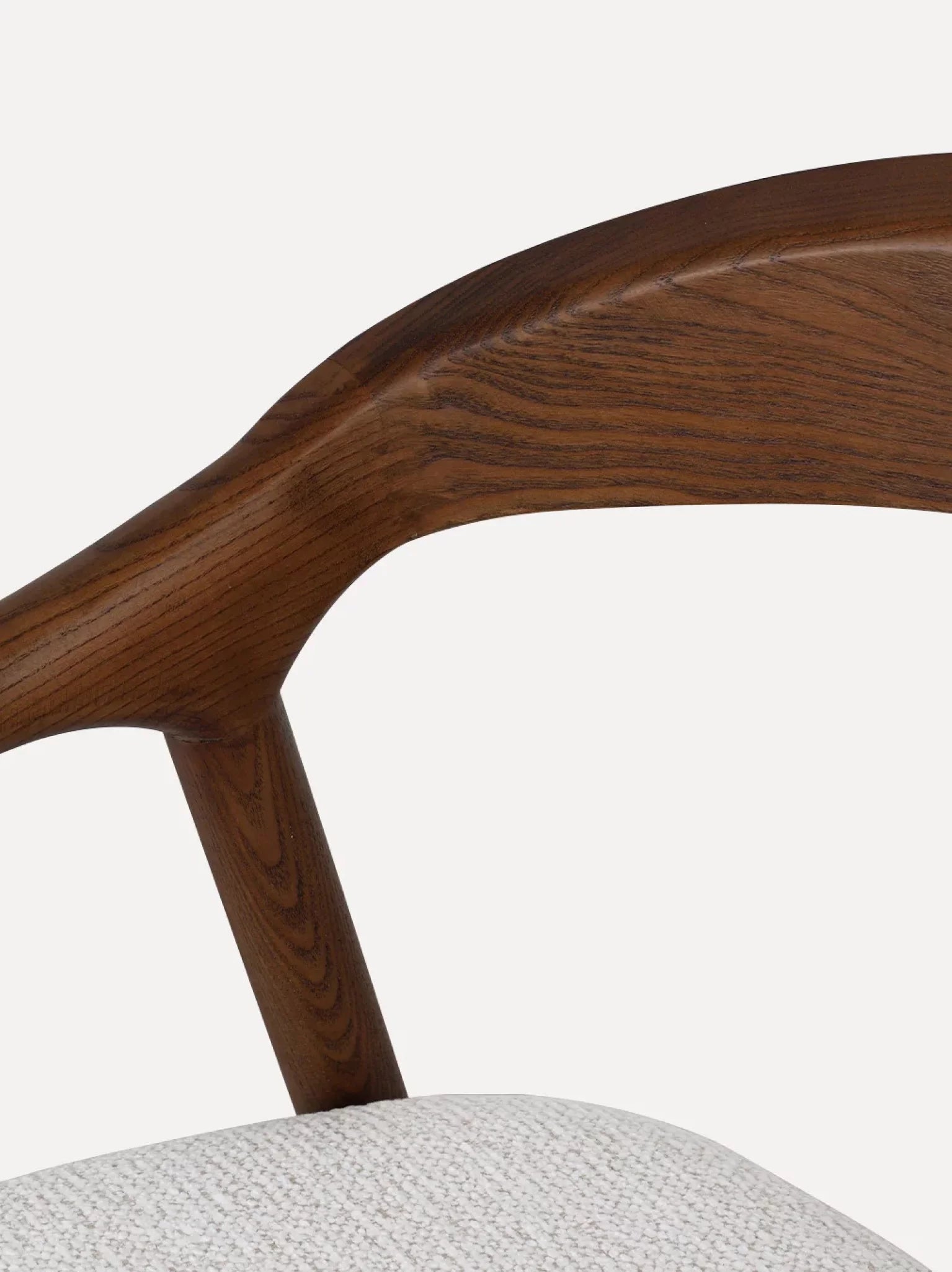 Carlo houten stoel walnoot / beige