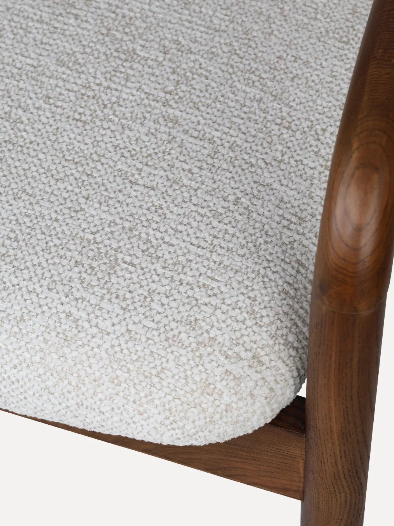 Carlo houten stoel walnoot / beige