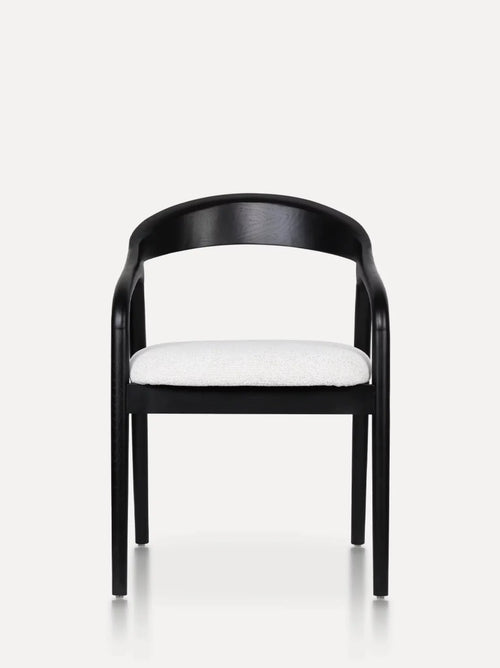 Carlo houten stoel zwart / beige