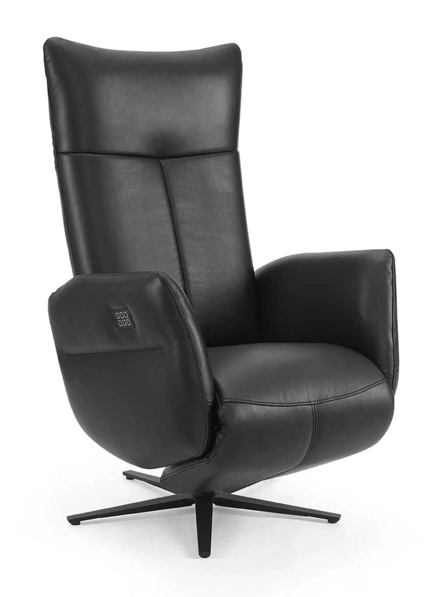 Leder relaxzetel Mercurius zwart