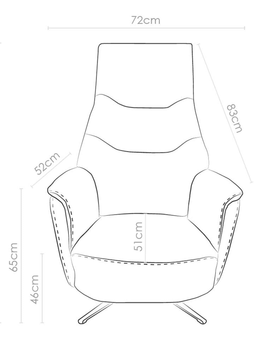 Leder relaxzetel sara zwart