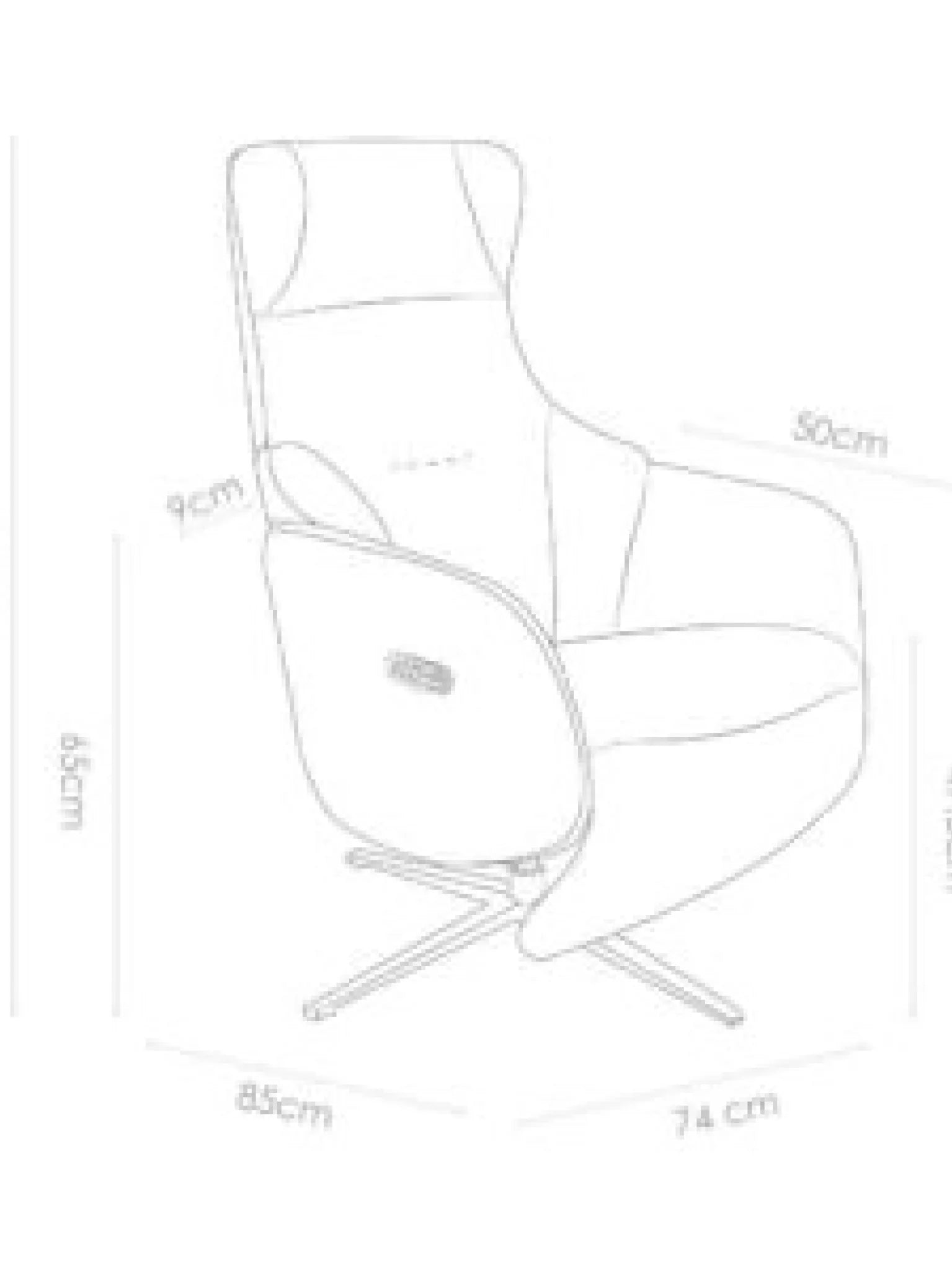 Relaxzetel lara relax bull 67 antraciet / sneak 65 grey