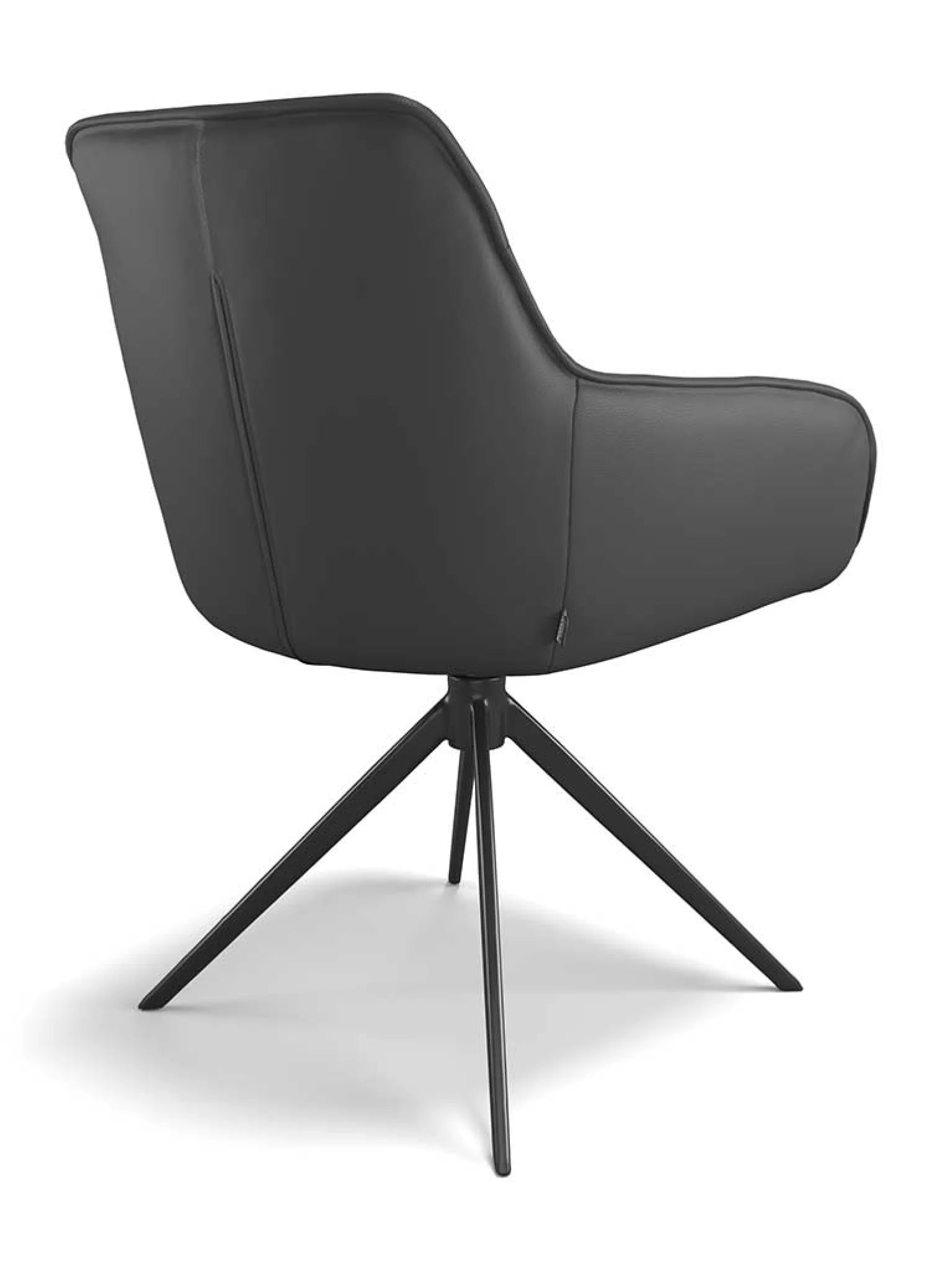 Como eetkamerstoel in zwart leder -  comfort en elegant design