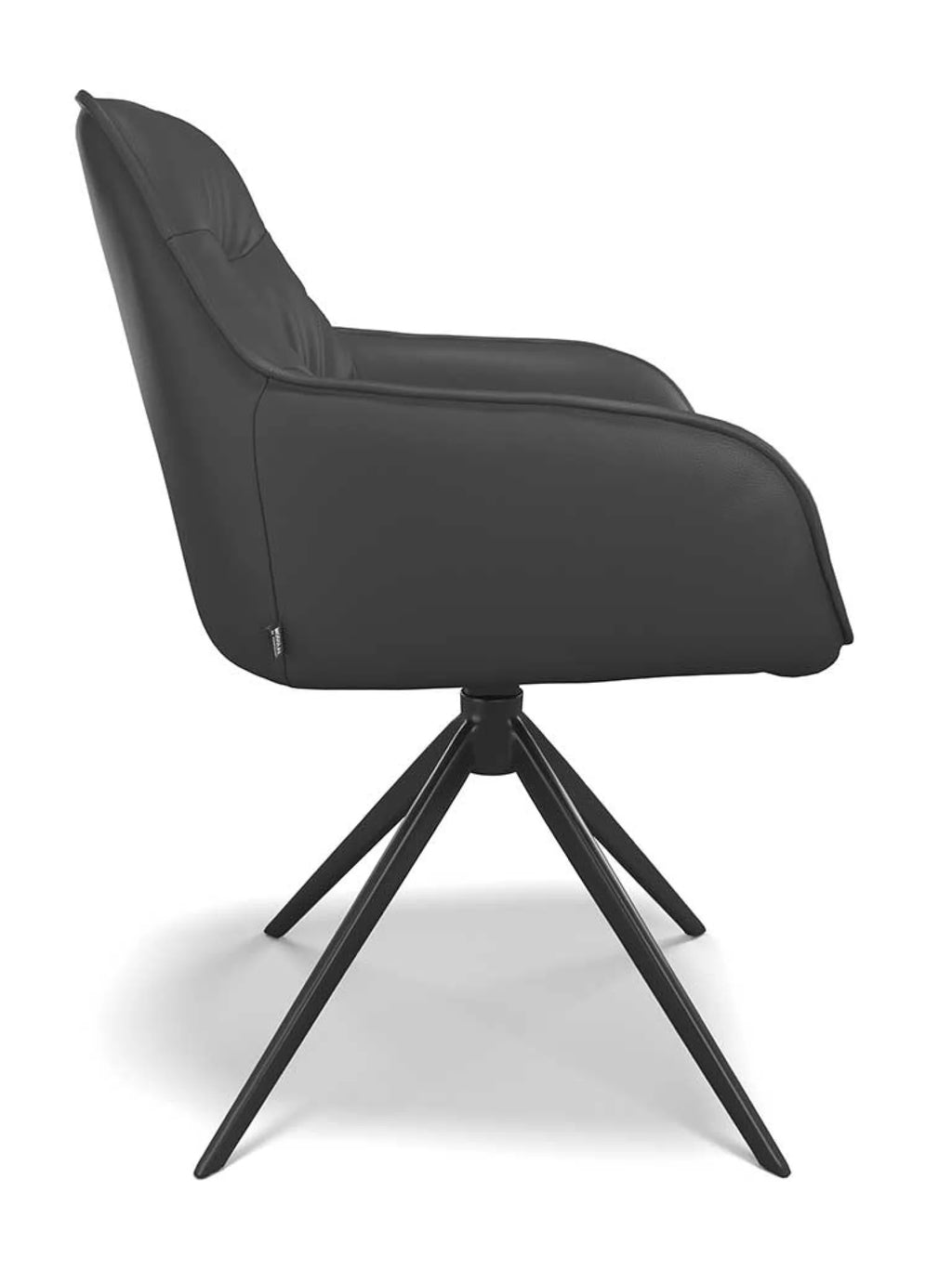 Como eetkamerstoel in zwart leder -  comfort en elegant design