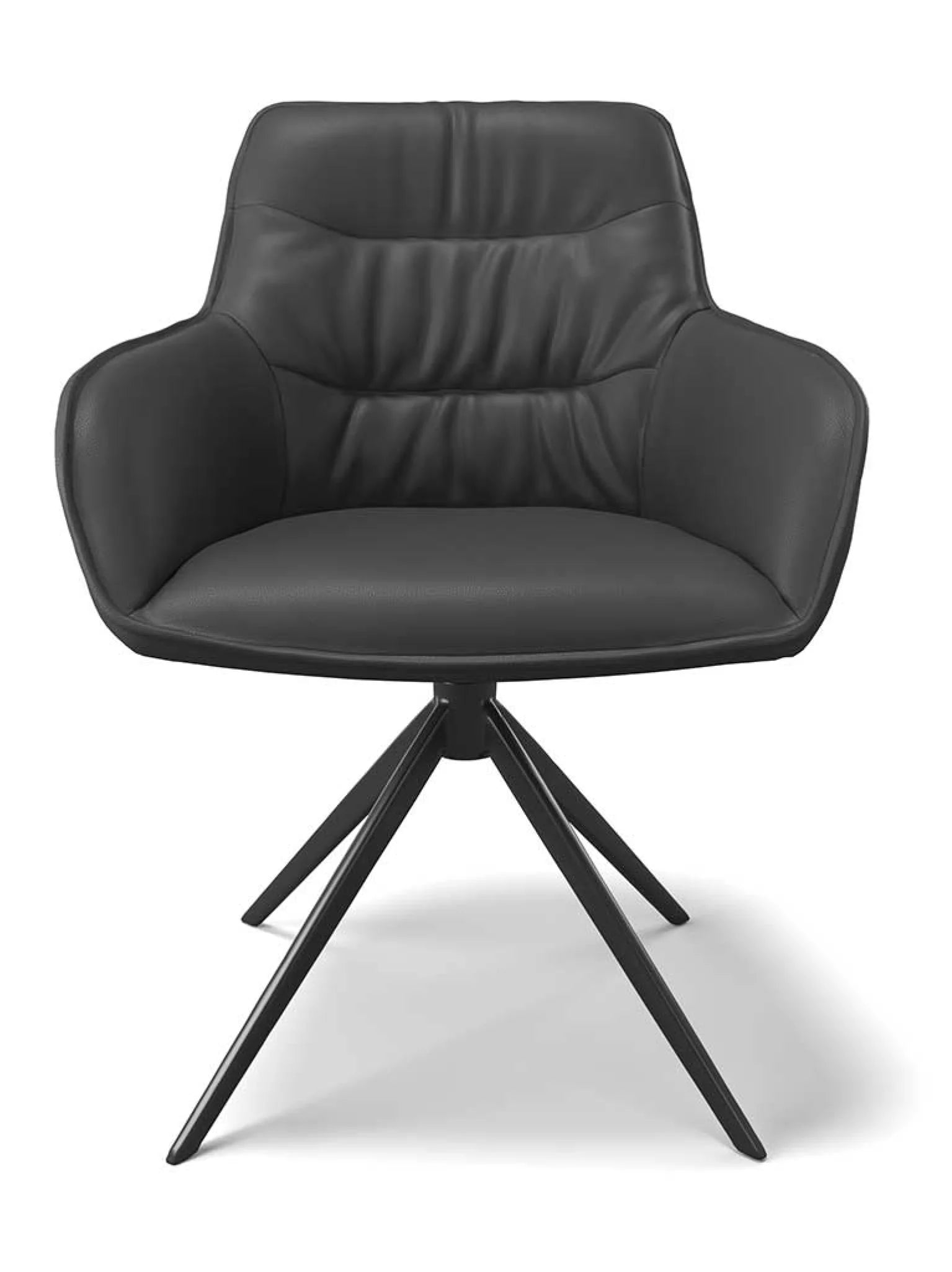 Como eetkamerstoel in zwart leder -  comfort en elegant design