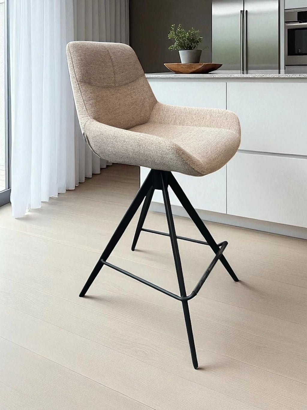 Barstoel bari beige san remo 101 zithoogte 65