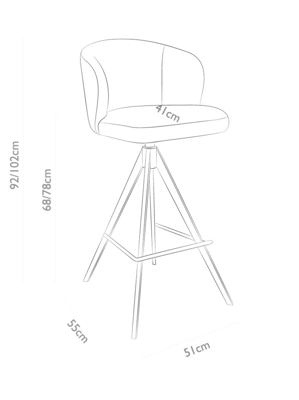 Lazio barstoel oasis caramel (65)