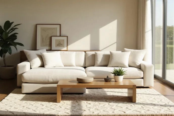 Sofa Dean: Links of Rechts hoek ik Zacht Beige