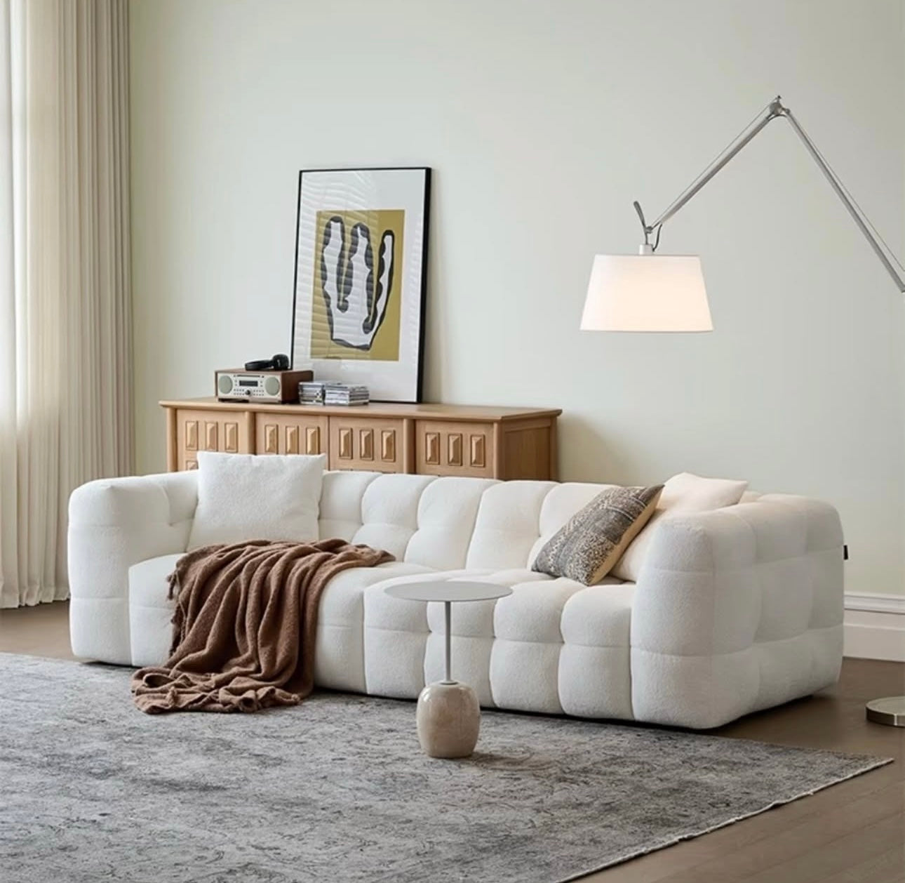 Sofa Bubble White Bouclé 280