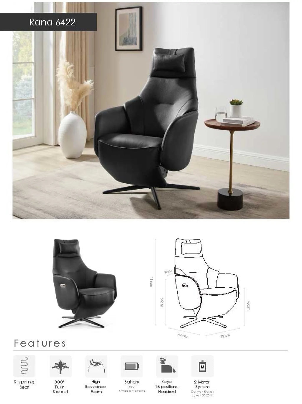 Relaxzetel rana bull 67 antraciet