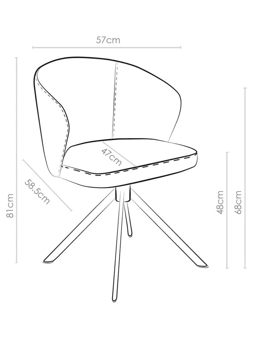 Lazio eetkamerstoel oasis ash grey