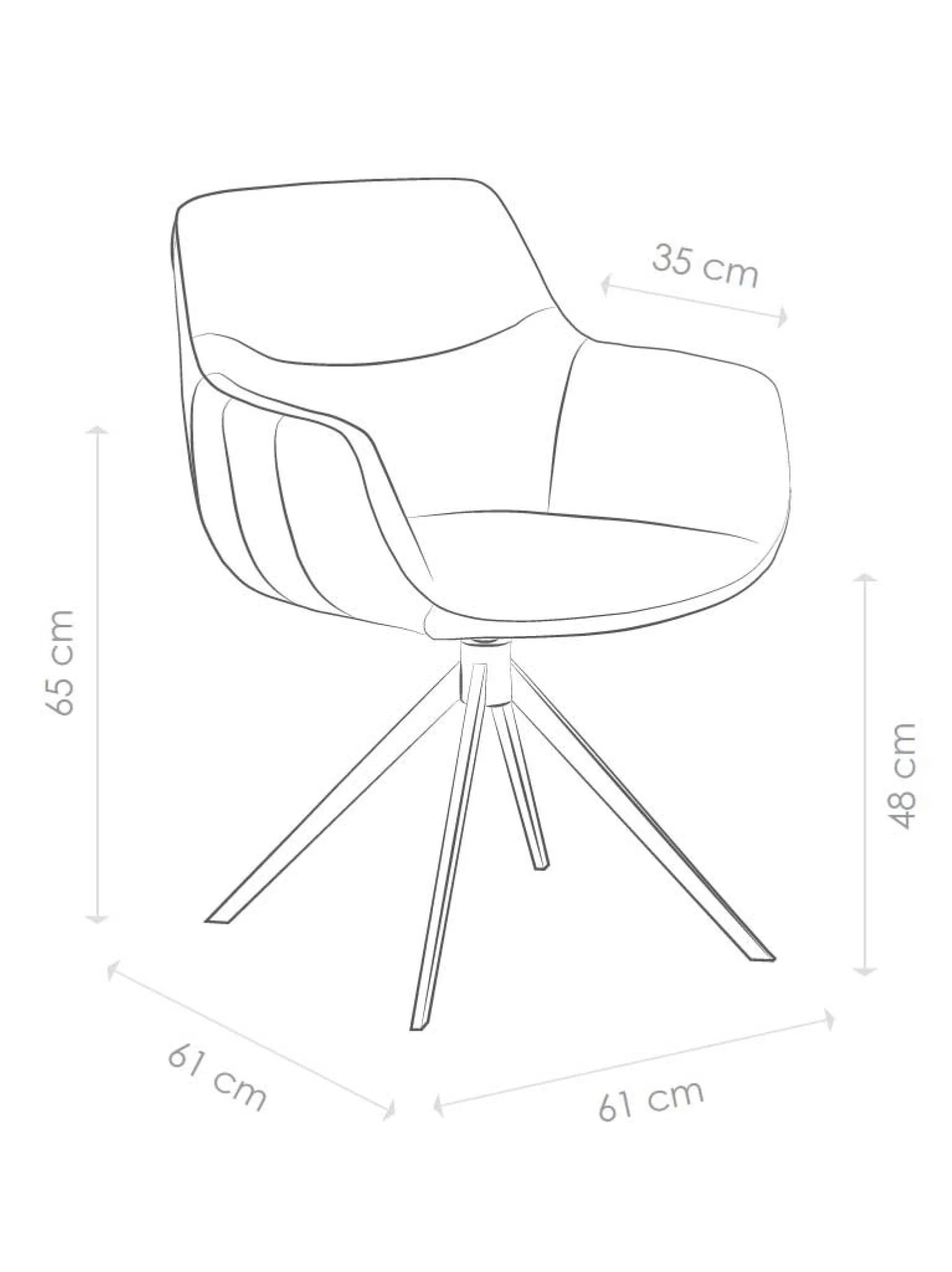 Ferrara b535 ebano leder eetkamerstoel