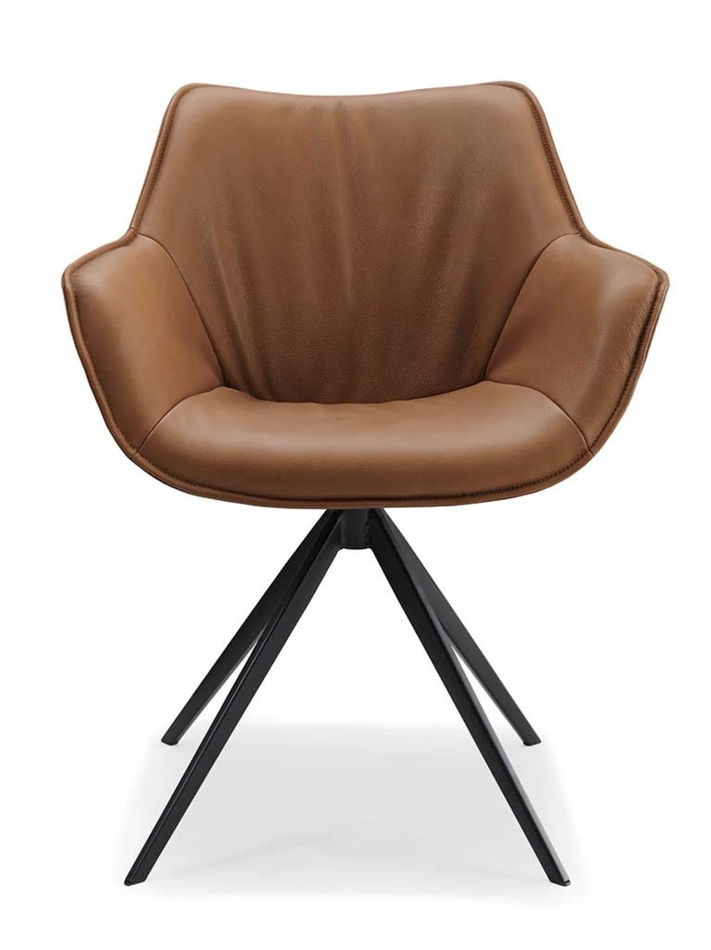 Padua leder eetkamerstoel cognac