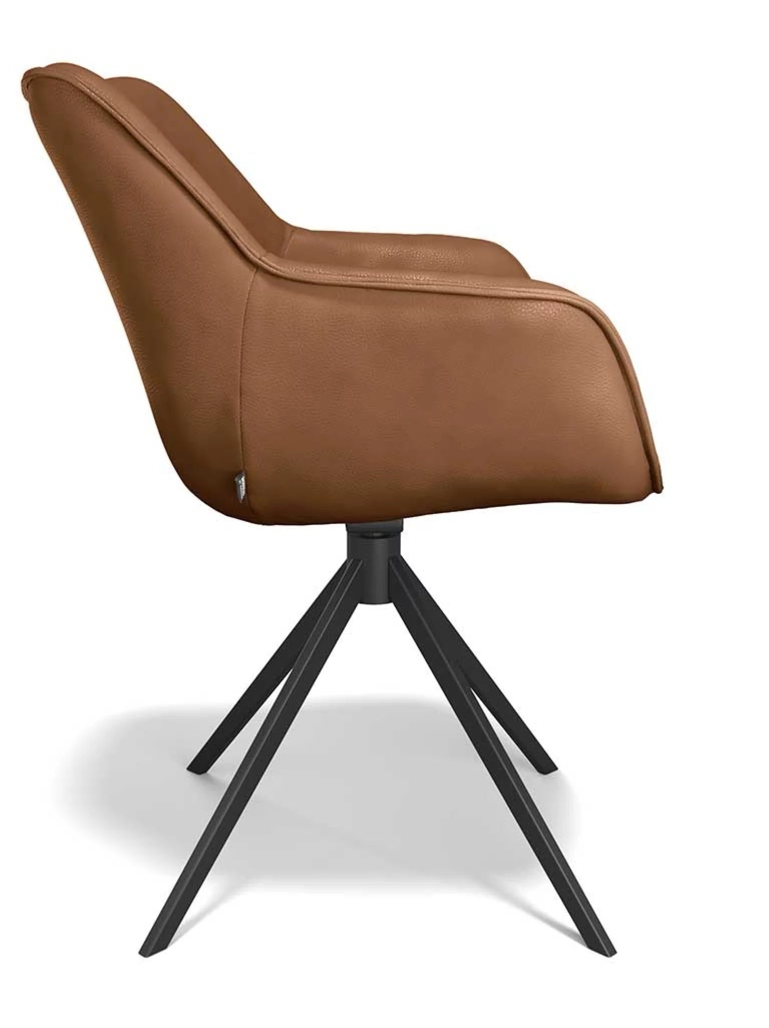 Padua leder eetkamerstoel cognac