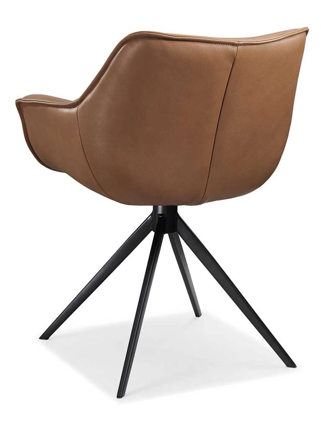 Padua leder eetkamerstoel cognac