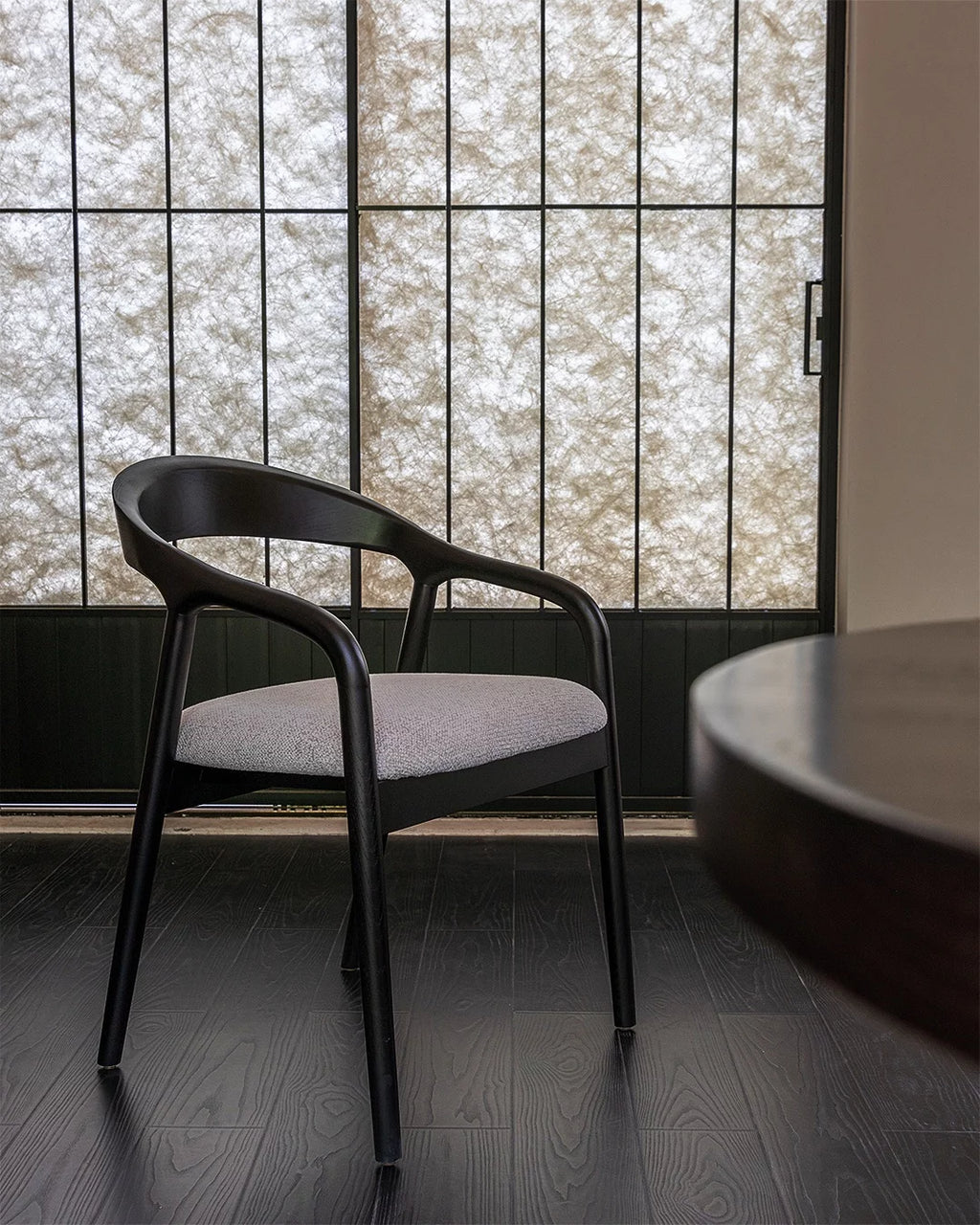 Bromo stoel zwart eik