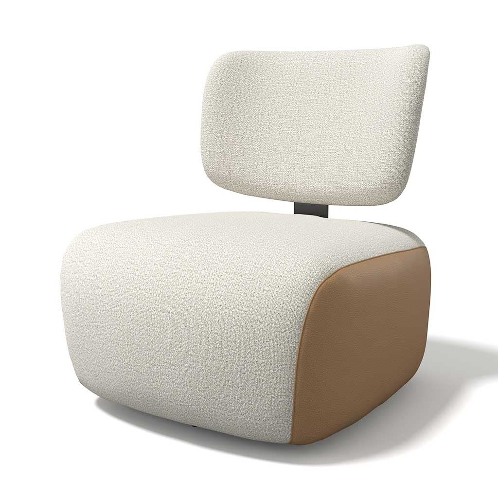 Bijzetzetel - fauteuil timu leder cognac-oasis 01 natural