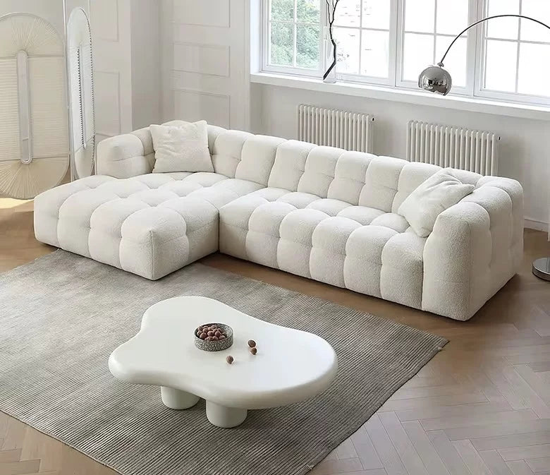 Sofa Bubble White Bouclé Chaise Rechts - 325