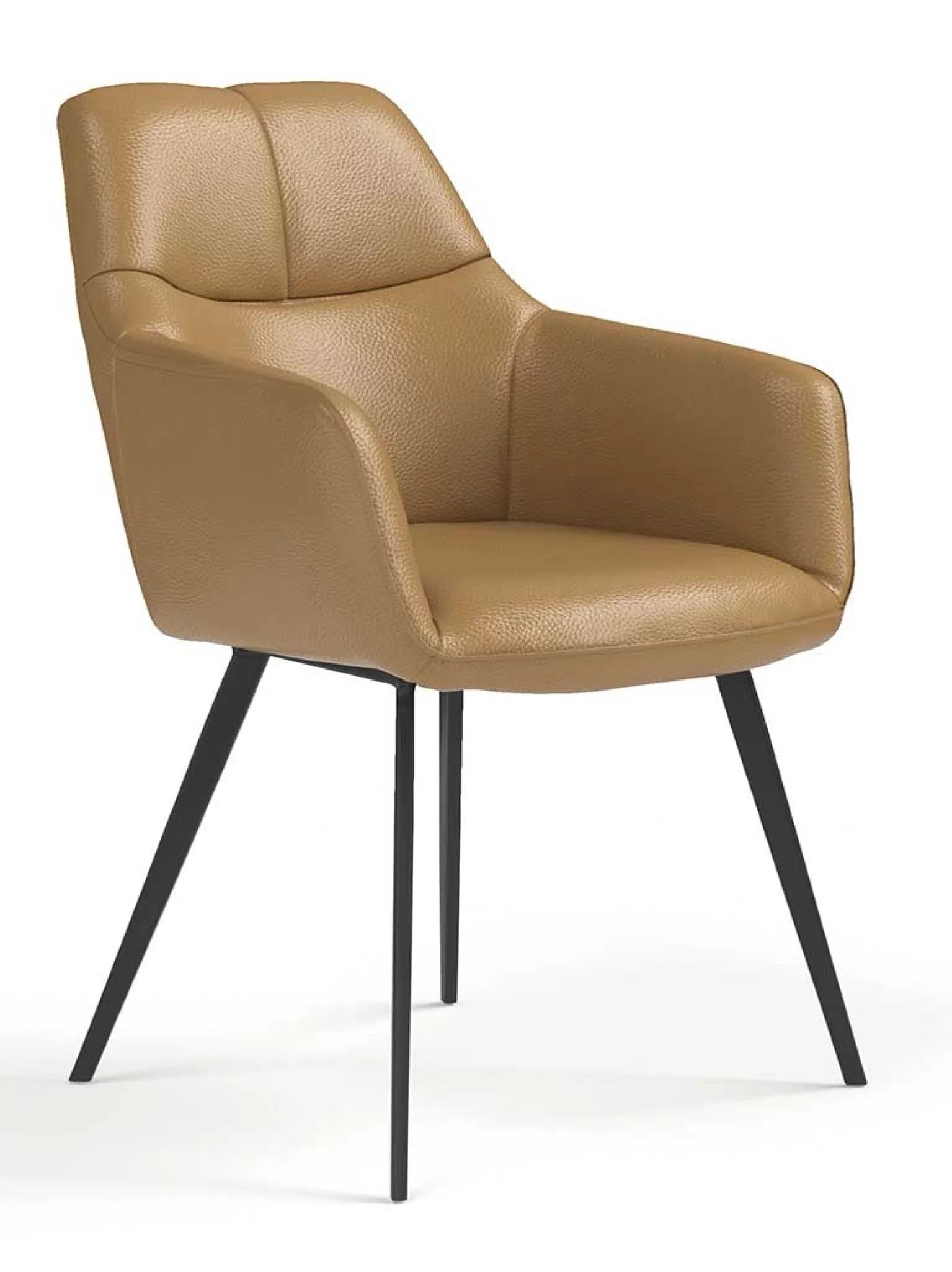 Leder eetkamerstoel bari cognac B501