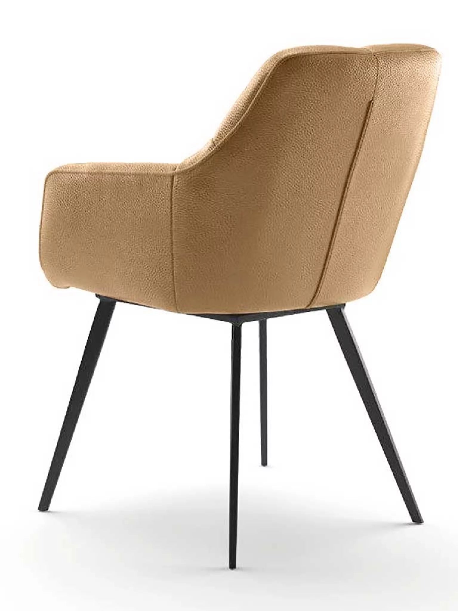 Leder eetkamerstoel bari cognac B501