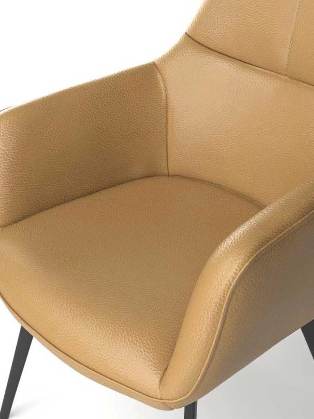 Leder eetkamerstoel bari cognac B501