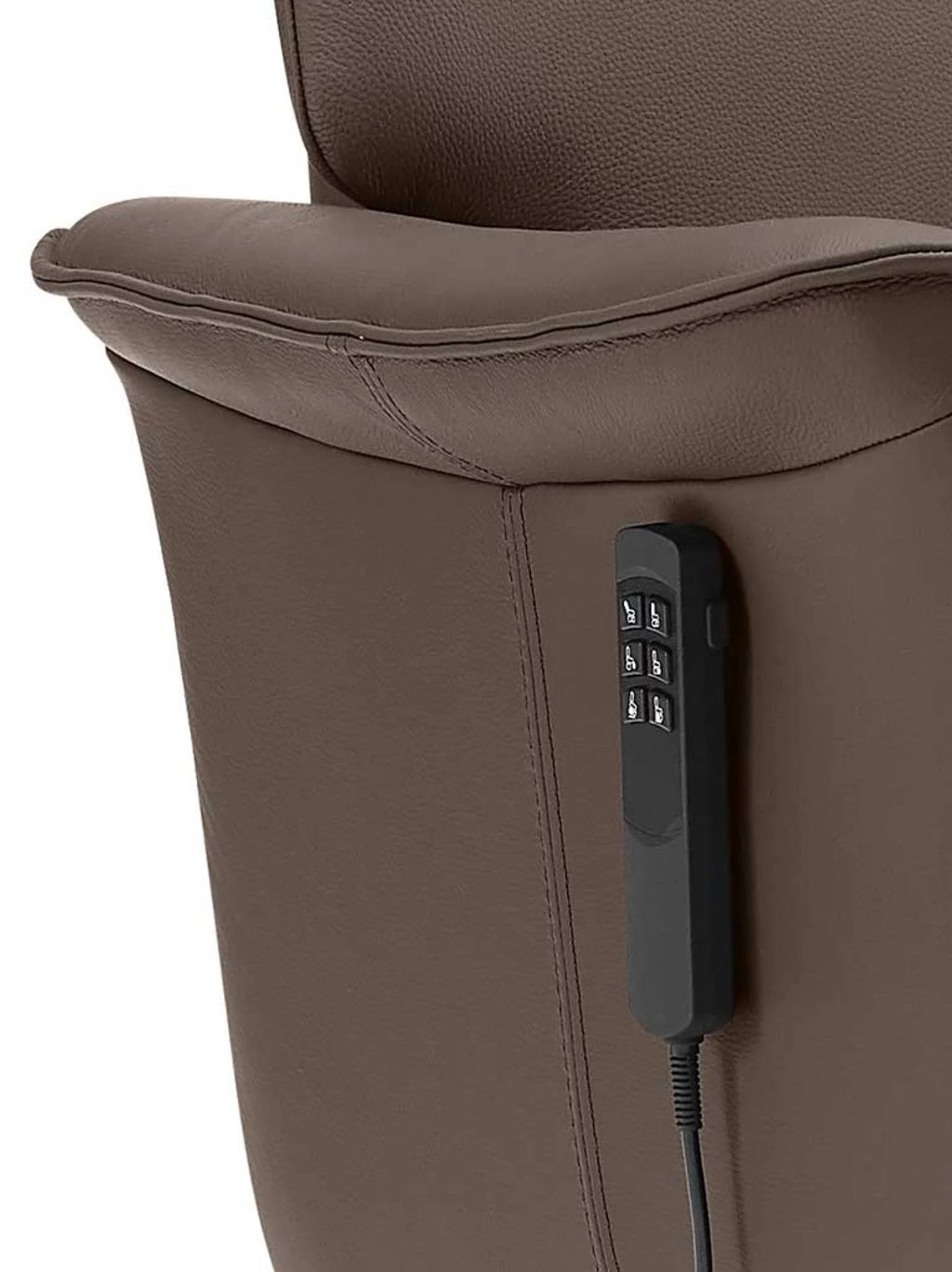 Leder relaxzetel adonis dark taupe