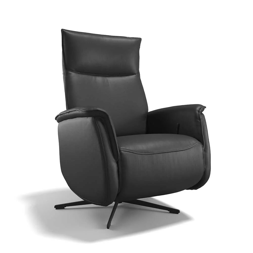 Leder relaxzetel jack zwart