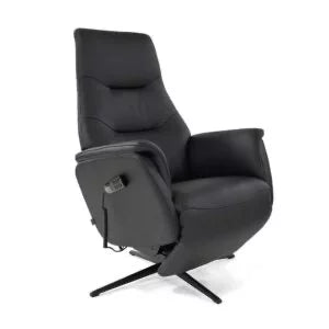 Leder relaxzetel sara zwart