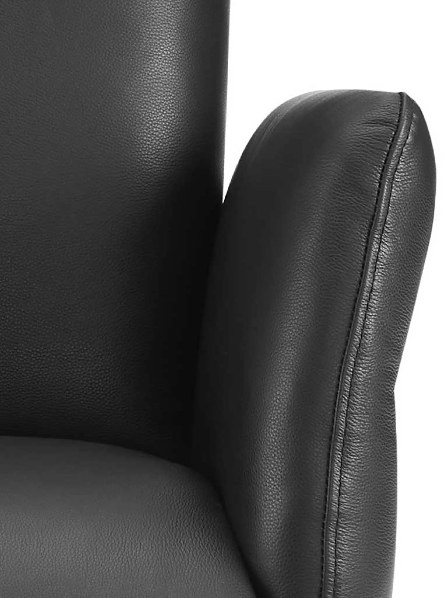 Leder relaxzetel Mercurius zwart